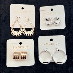 New 4 pairs of Emberly earrings